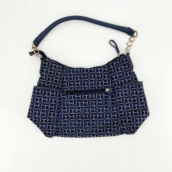 Y2k Vintage Tommy Hilfiger Blue Monogram Purse - Picture 6 of 7